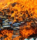 بالصور..النيابة العامة تتلف أكثر من 11 طن حشيش و14 ألف حبة مخدرة
