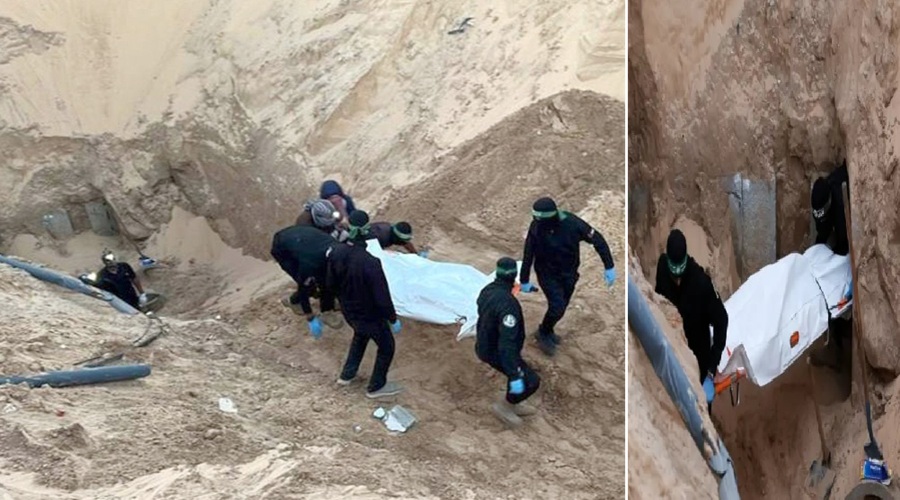 كتائب القسام تسلم جثتي أسيرين صهيونيين للصليب الأحمر كتائب القسام تسلم جثتي أسيرين صهيونيين للصليب الأحمر