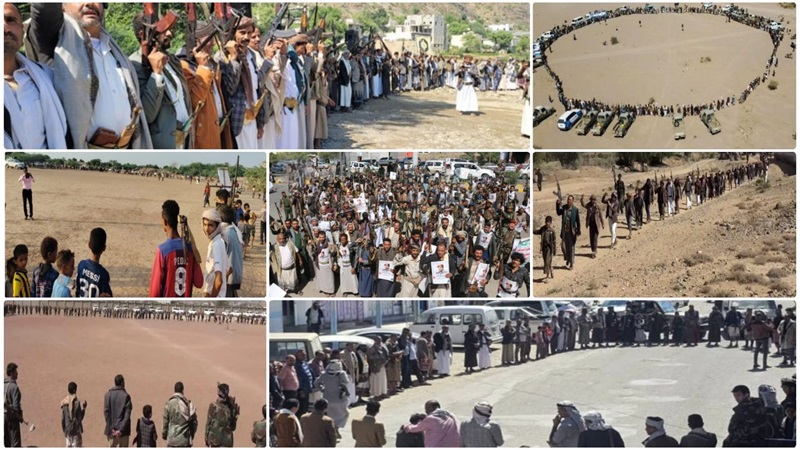 وقفات مسلحة وعروض تعبوية في عدد من المحافظات تأكيدًا على الجهوزية والعهد لدماء الشهداء وقفات مسلحة وعروض تعبوية في عدد من المحافظات تأكيدًا على الجهوزية والعهد لدماء الشهداء